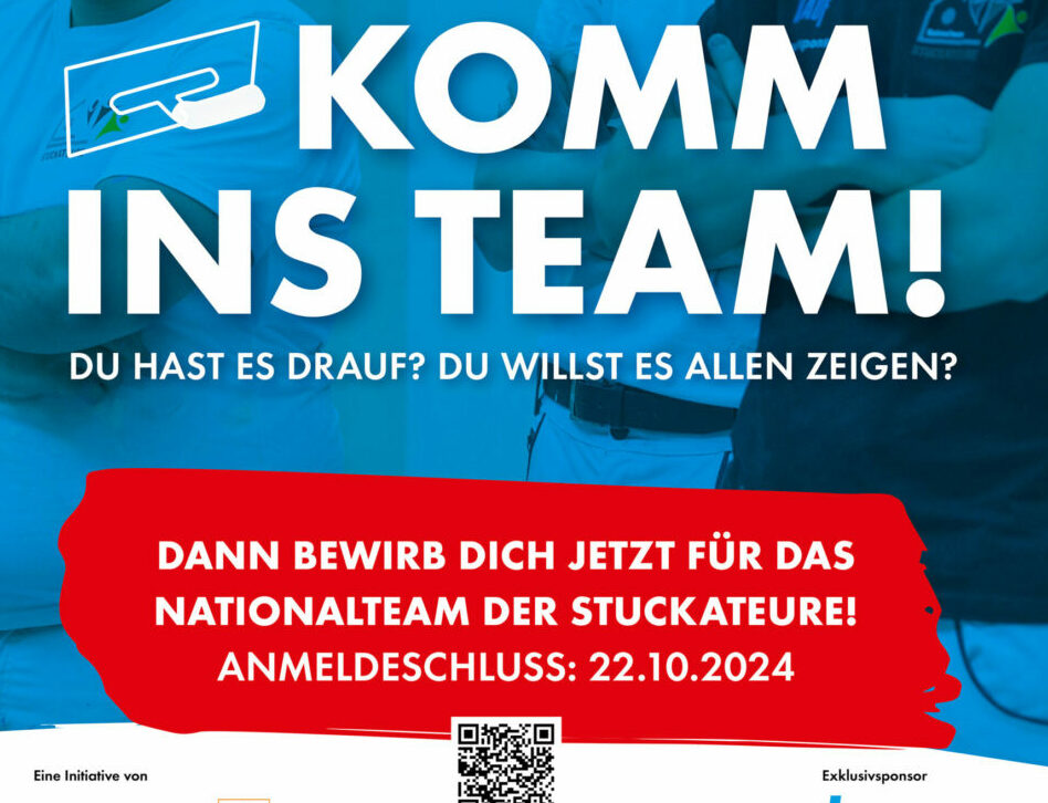 Werde Mitglied im Nationalteam der Stuckateure